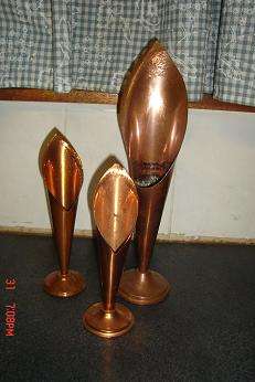 3 LOVELY COPPER VASES