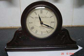 LOVELY MANTLE CLOCK NEEDS NEW GLASS