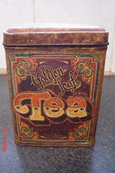 GOLDEN LEAF TEA TIN