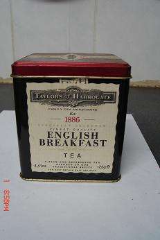 TAYLORS OF HORROGATE ENGLISH BREAKFAST TIN