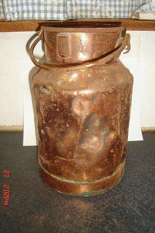 LOVELY COPPER MILK CAN WITH LOTS OF CHARACTER