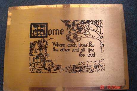 COPPER PLAQUE