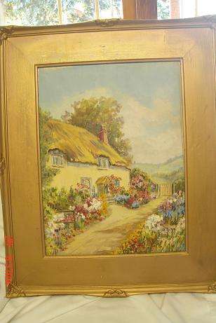 STUNNING PAINTING IN VINTAGE LOOKING FRAME
