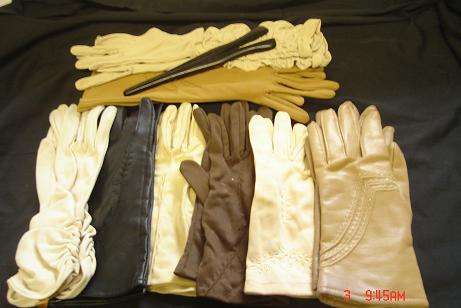 VINTAGE GLOVES AND A GLOVE STRETCHER