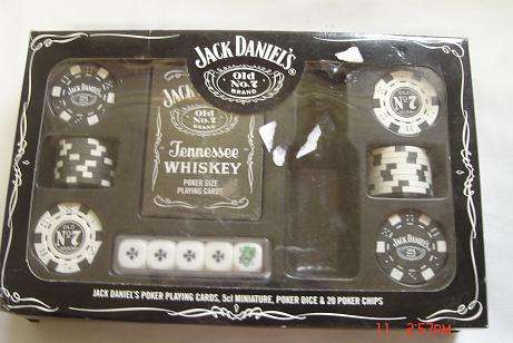 JACK DANIELS POKER PLAYING CARDS, DICE, POKER CHIPS ETC
