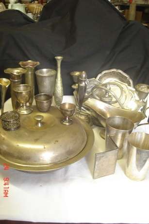 LOT OF OLD SILVER PLATED ITEMS