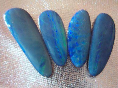 OPAL LOT~8.22tcw Multi Color Flashing On Blue Doublet Opal Loose Gemstones Lot