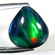 OPAL- STUNNING 3.24ct  HONEYCOMB BLACK OPAL with multicolour flashes
