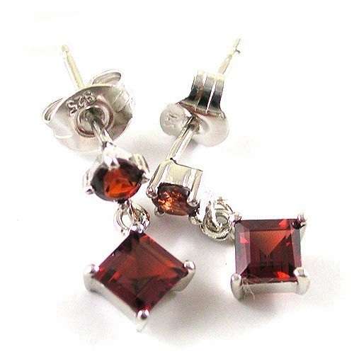 LOVELY Genuine Amethyst Earrings Dangles 925 Silver