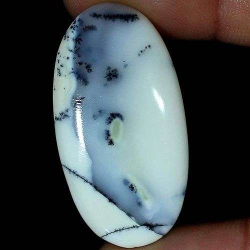 OPAL~43.80CT NATURAL AFRICAN DENDRITE OPAL OVAL CABOCHON PENDANT SIZE GEMSTONE