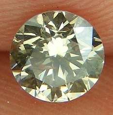 DIAMOND CERTIFIED  -0.47 CARAT FANCY YELLOW BROWN SI3 ROUND BRILLIANT NATURAL LOOSE DIAMOND