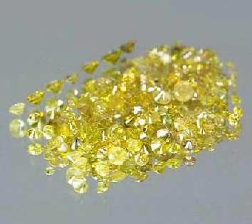 DIAMONDS  - 0.22tcw  Yellow Round Natural Loose Diamonds Lot