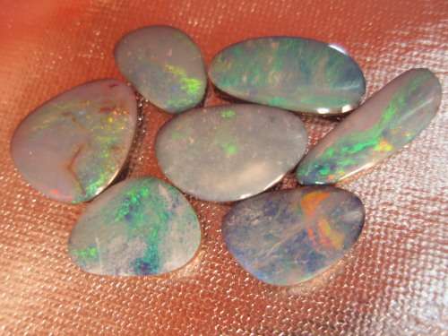 OPAL LOT~8.78tcw Multi Color Flashing On Blue, Doublet Opal Loose Gemstones Lot
