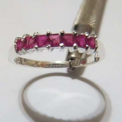 Genuine Ruby Ring ~ size 8~.925 Silver