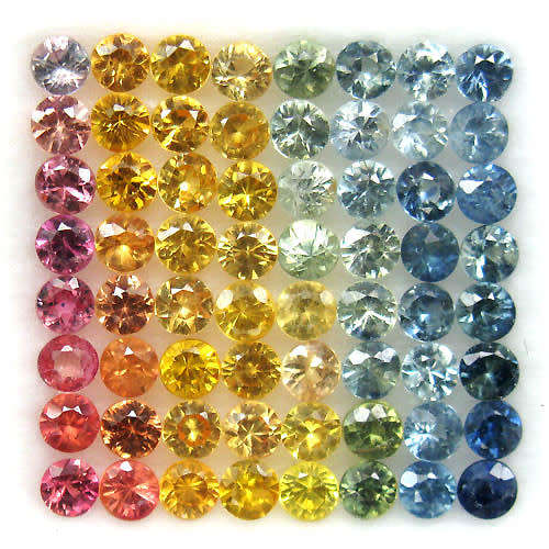 Sapphire~ FANTASTIC LOT! 5.31ct.Rich Fancy Mixed Colour Sapphire.