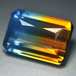 14.40ct.AWESOME BI-COLOR AMETRINE ORANGE BLUE