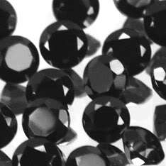2.5mm Lot 20pcs Round Cut Natural Black Onyx