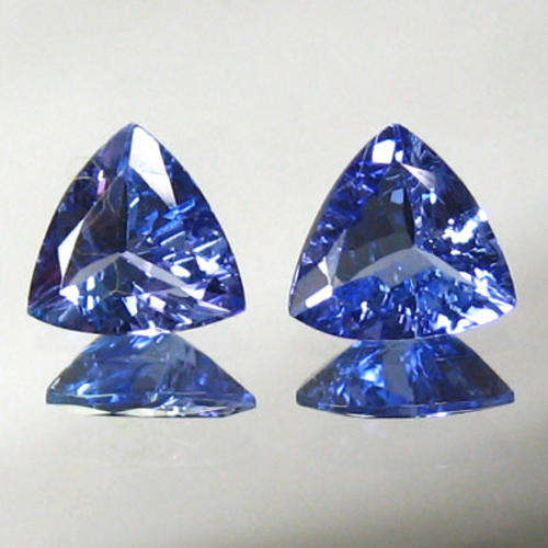 1.09 Fantastic AA Color Purple Blue Tanzanite ~Matching Pair ~6.00MM~IF~Natural