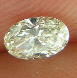 DIAMOND -0.19 CARAT FANCY YELLOW SI2 OVAL NATURAL LOOSE DIAMOND  4.79X3.13MM