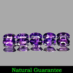 AMETHYST LOT- 1.95 Ct. 10 Pcs. Oval Shape Natural Gemstones Purple Amethyst