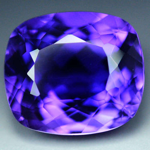 14.50ct.RAVISHING AFRICA DEEP PURPLE LAB CREATED AMETHYST CUSHION