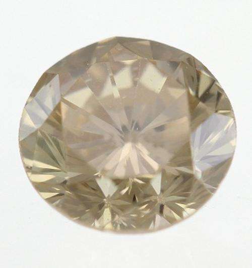 DIAMOND - Certified 0.53 Fancy Intense Brown VS1 Round Brilliant Diamond 5.13mm VG EX VG