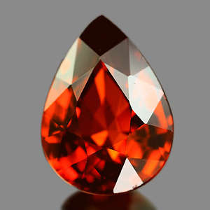 GARNET~2.48 Ct. Pear Natural Reddish Orange Spessartine Garnet Nigeria