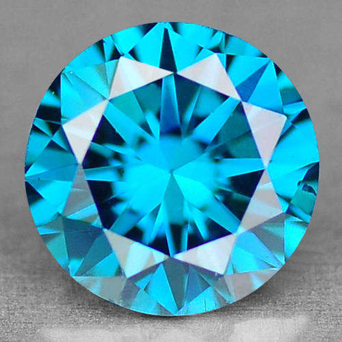 DIAMOND  -0.08 Cts EARTH MINED AAA DEEP BLUE COLOUR SI1 NATURAL LOOSE DIAMOND