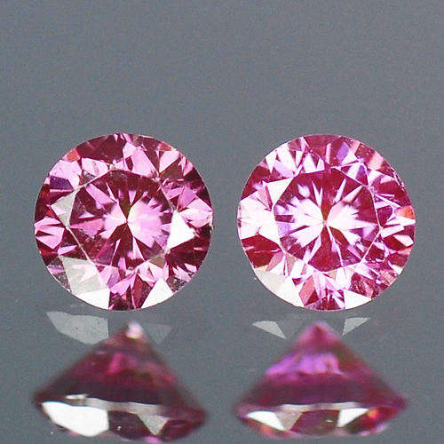 DIAMOND PAIR - AMAZING RARE QUALITY DEEP PINK COLOUR NATURAL LOOSE DIAMONDS- SI1