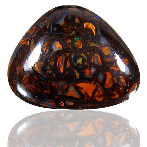 OPAL~7.15 ct Splendid Cabochon Cut (14.36 x 11.35 mm) Multi Color Boulder Opal