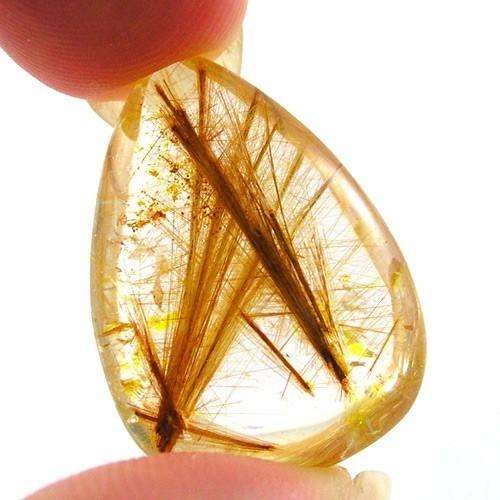 AAA SHINING 16ct Golden Rutilated Quartz Cabochon