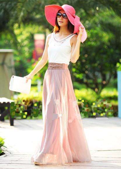 Maxi Length FAWN Chiffon Skirt -  fully lined