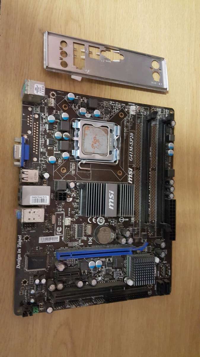 Motherboard + E5300 Dual Core Intel CPU + Backplate + Asus Crosshair Formula Motherboard