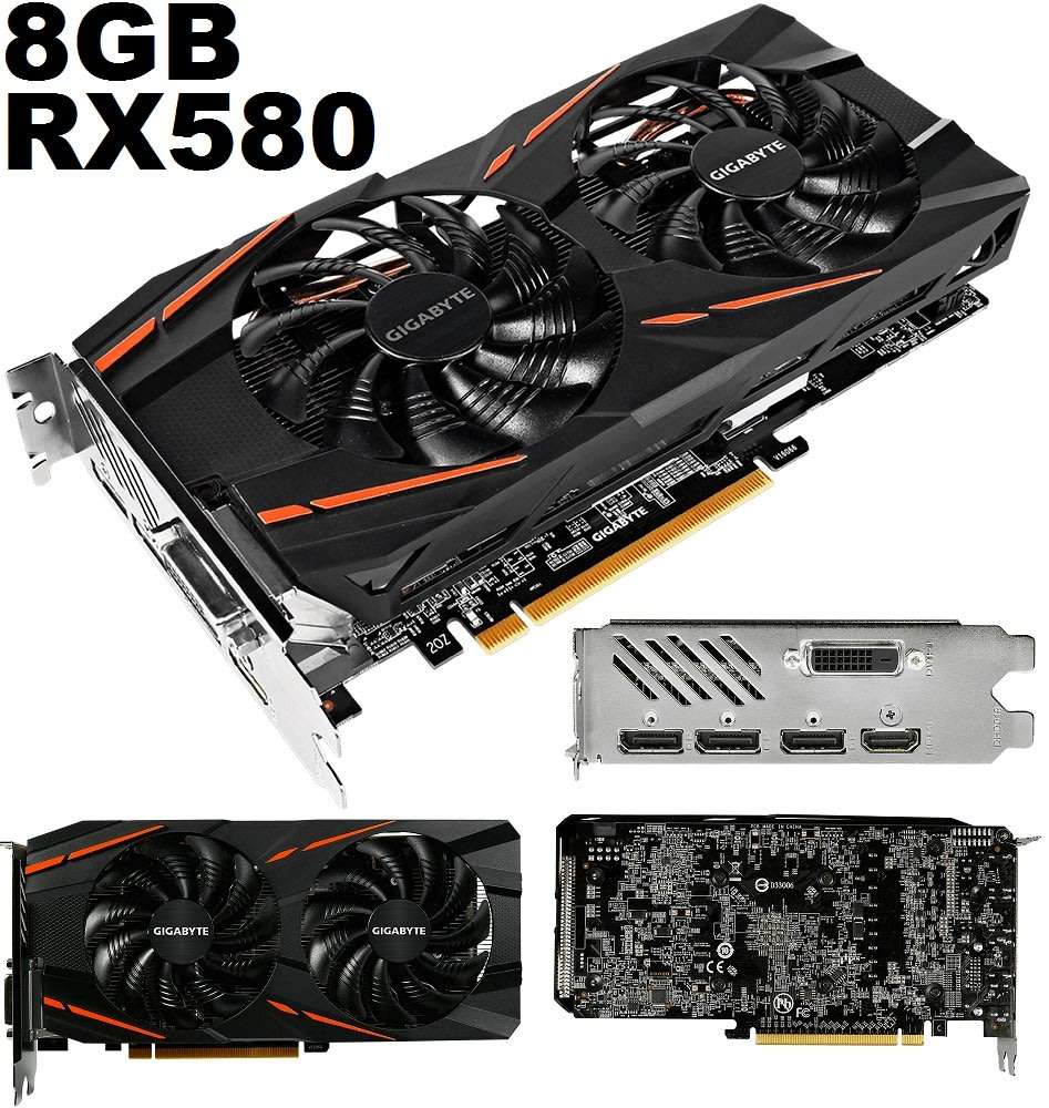 GIgabyte RX580 Gaming 8GB Graphics Card!! 100% Working