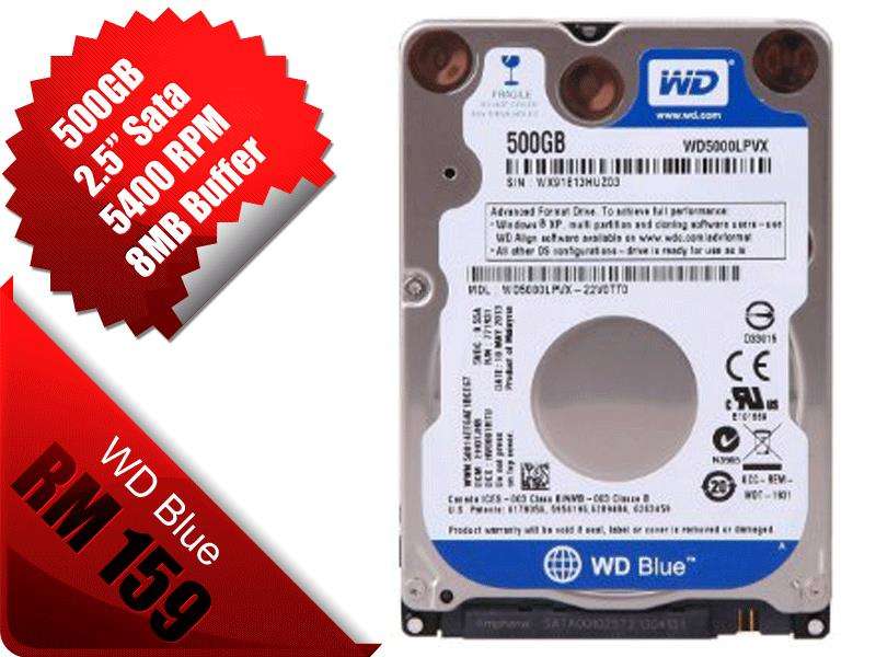 Western Digital BLUE 500GB Laptop HDD!! 100% Working