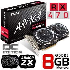 ** WOW ** MSI Armor RX470 8GB OC Graphics Card!!