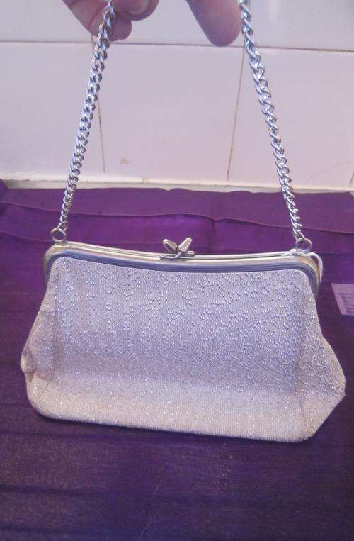 Silver Lurex 1950's bag