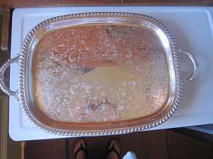 LARGE SILVER PLATED TRAY