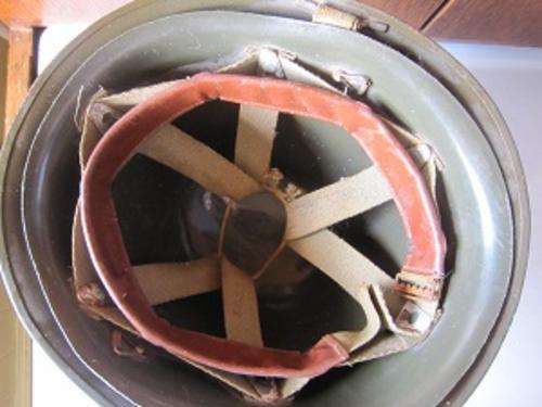 ARMY HELMET MADE BY C J FUCHS IN 1975