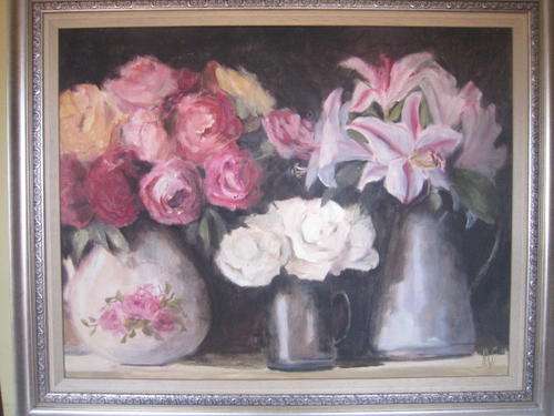 LOVELY FRAMED OIL  PAINTING BY JILLY ST JOHNS  ITEM NO 693