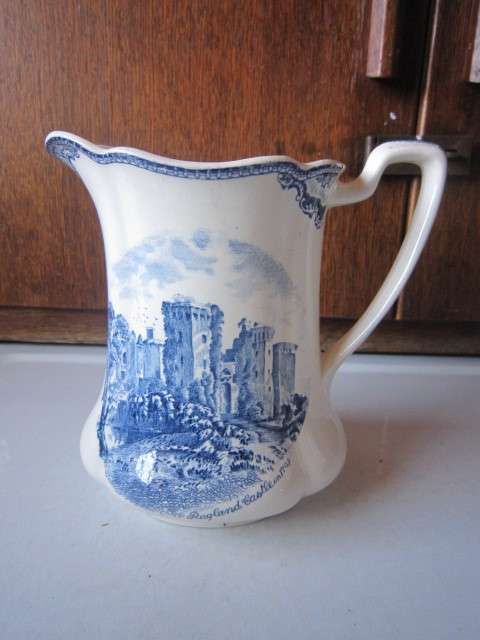 JOHNSON BROS BLUE AND WHITE "CASTLES" WATER JUG  ITEM NO 2032
