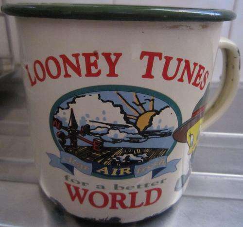 Very collectable warner brothers enamel cup