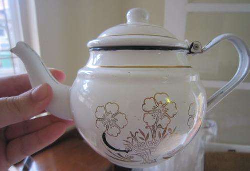 Beautiful Rare Enamel Tea pot