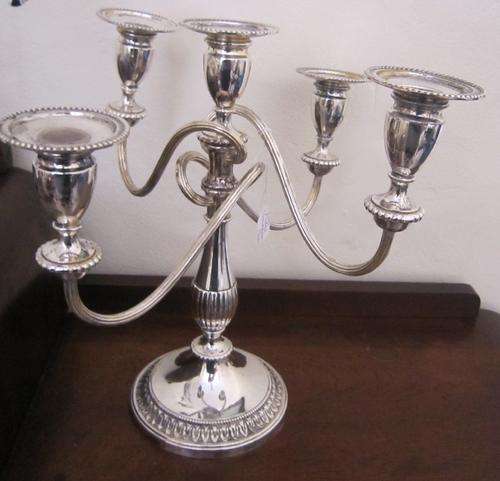 Exquisite silver plated candelabre