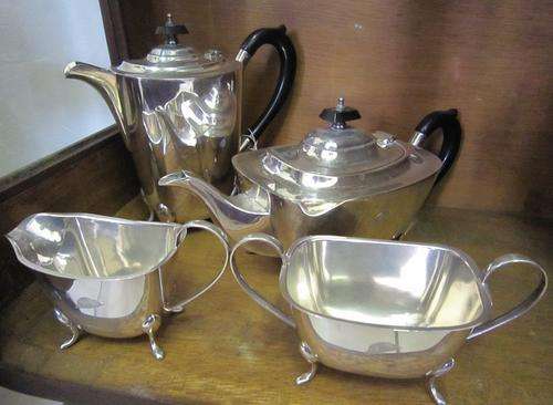 Best quality art deco silver plated tea & coffee set