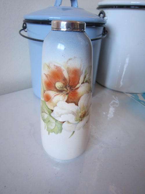 Amazing royal worcester vase with hallmarked silver collar!