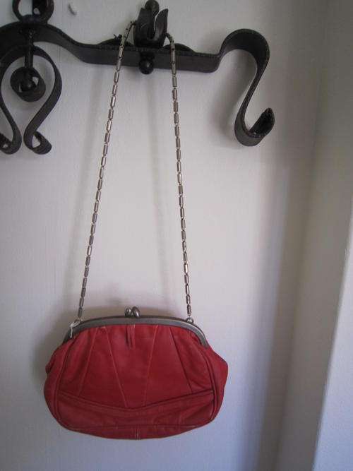 1950's Red Leather Bag