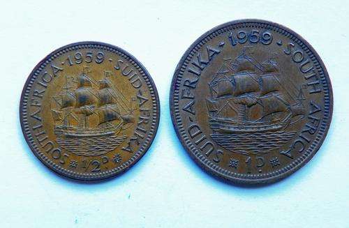 1959 SAU 1d and Half d set