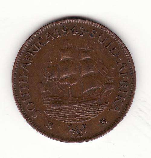 1943 SAU Half Penny