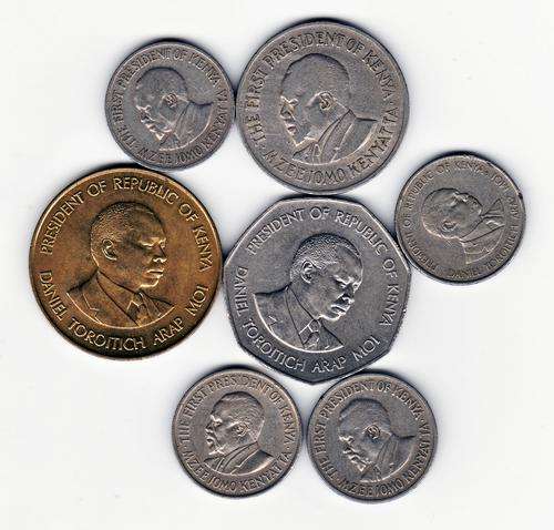 Kenya 7 Mixed Coins No Duplicates